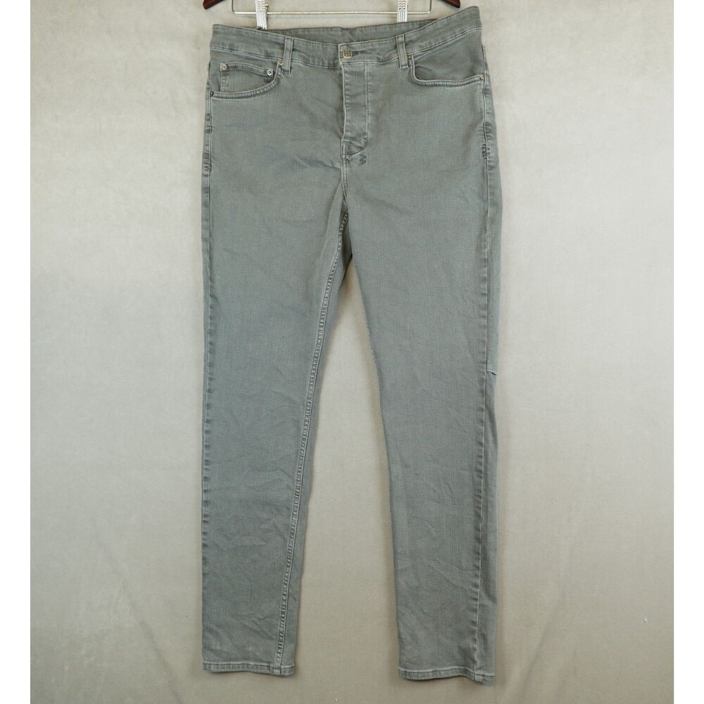 Ksubi Jeans Mens 38x31 Stretch Straight Leg Five Pocket Denim Pants 102931 Khaki